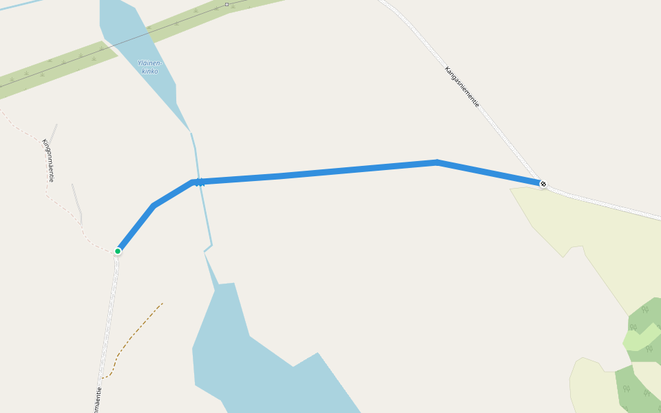 Kingonmäentie walking route map in Kotala