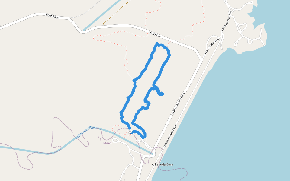 Yellow Trail walking route map in Hernando