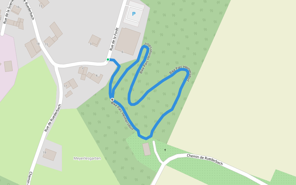 Bike Parc Heimersdorf walking route map in Heimersdorf