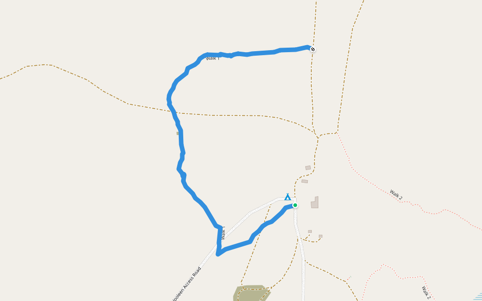 Walk 1 walking route map in Murchison