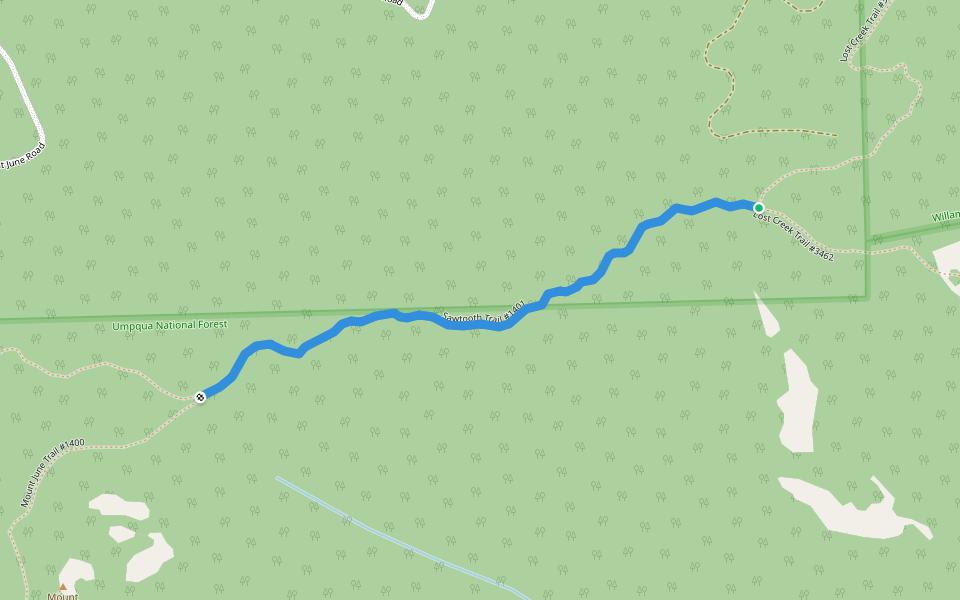 Sawtooth Trail #1401 walking route map in Lowell