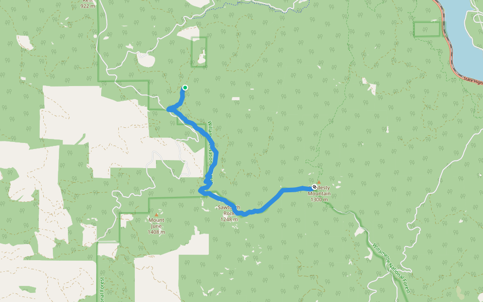 Lost Creek Trail #3462 walking route map in Lowell