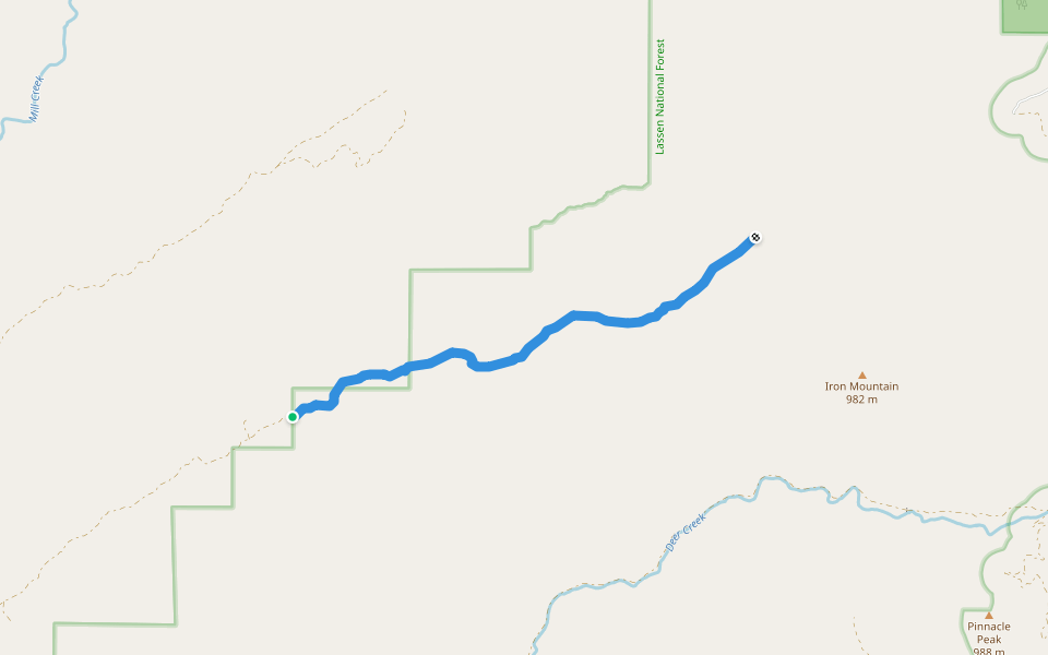 Buena Vista Trail walking route map in Buena Vista