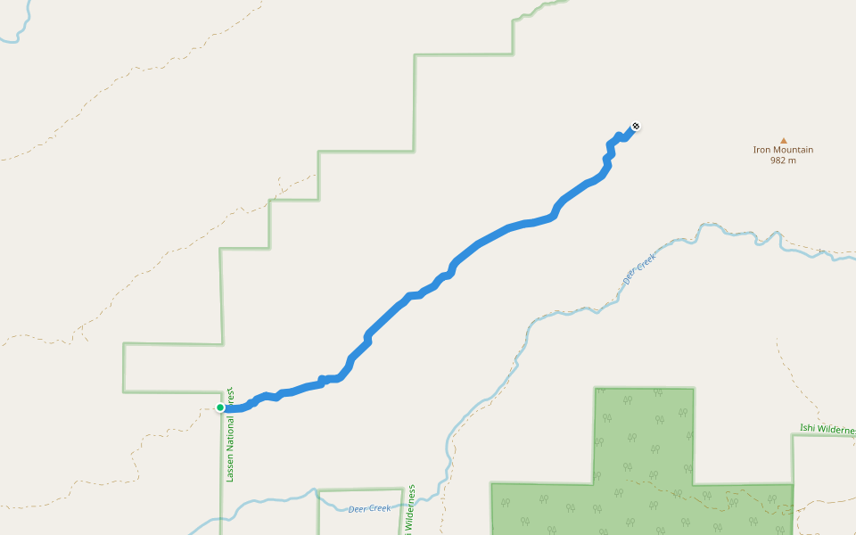 Moak Trail walking route map in Roberts Place