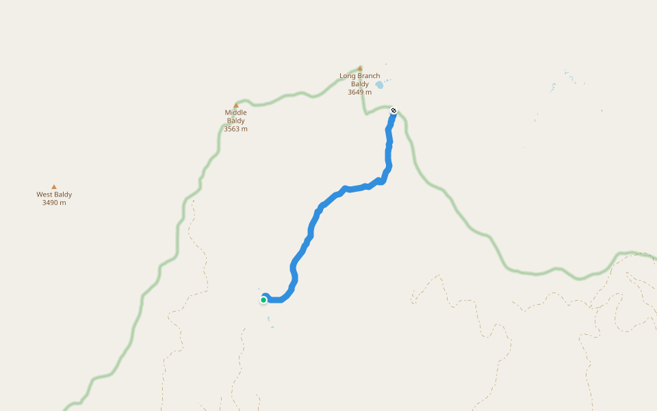 East Sheep Creek Trail 771 walking route map in Saguache