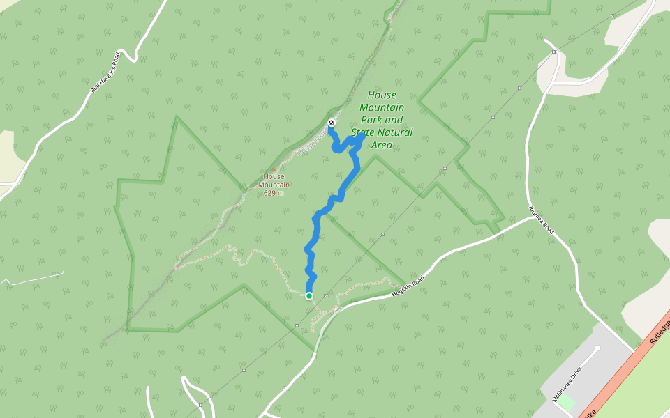 Mountain Trail walking route map in Corryton