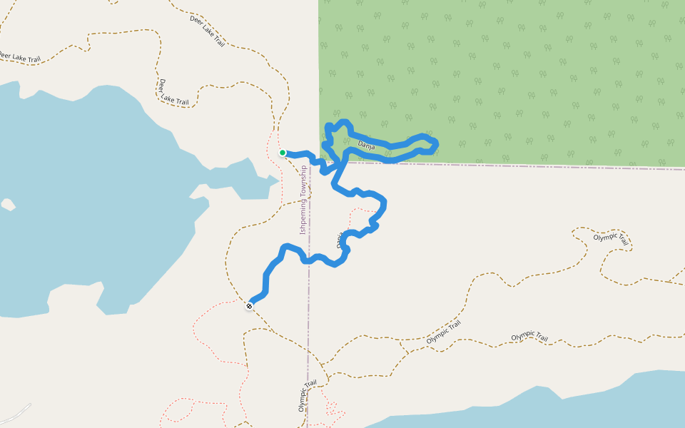 Danja walking route map in Negaunee