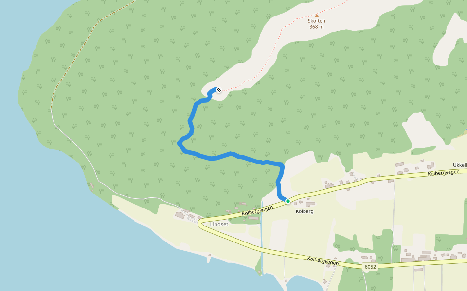 Torheimløypa walking route map in Malmefjorden