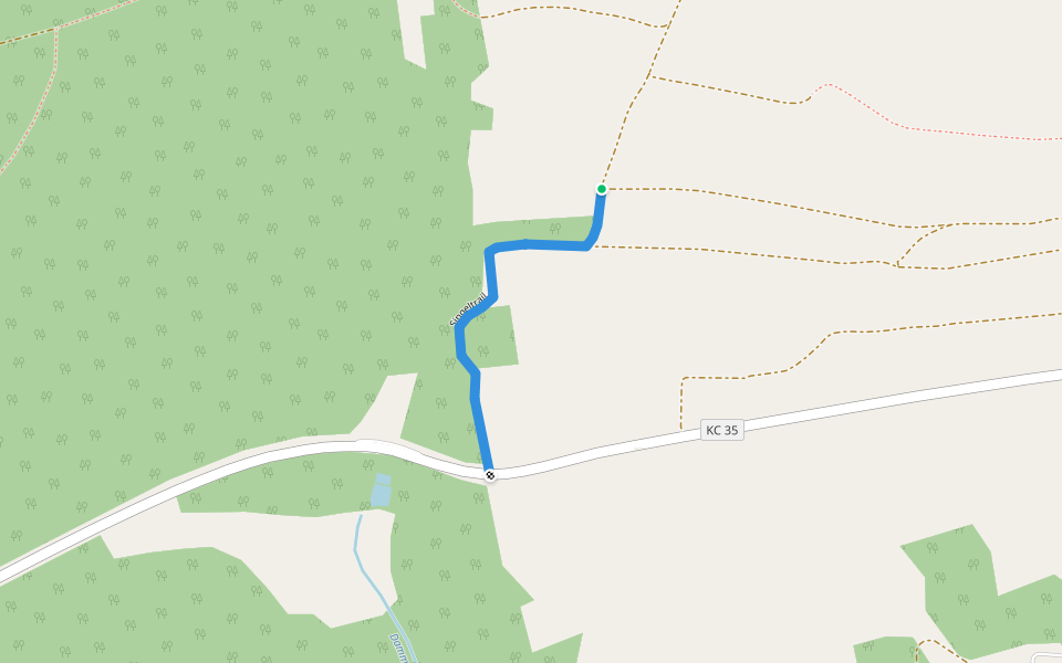 Singeltrail walking route map in Steinbach am Wald