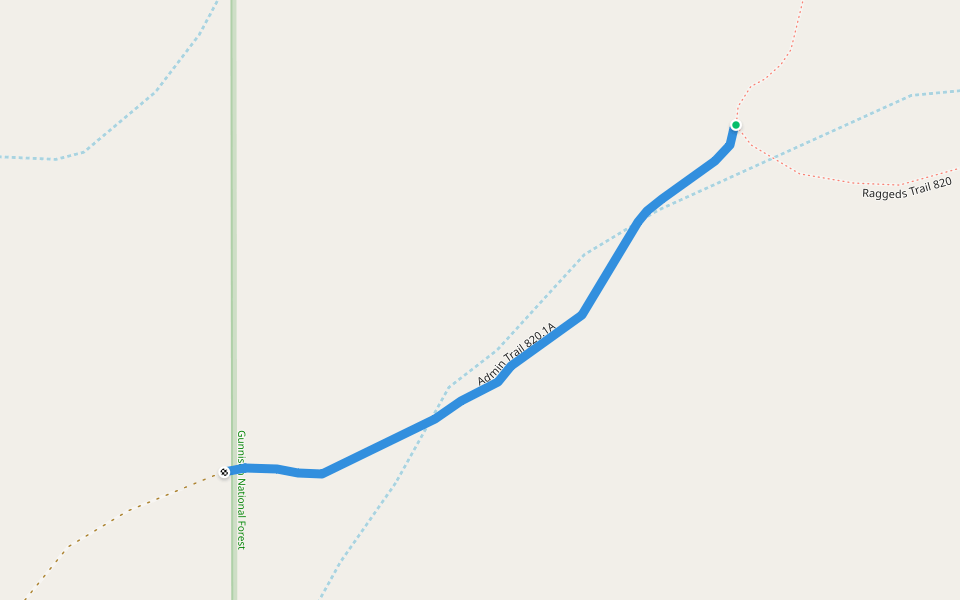 Admin Trail 820.1A walking route map in Somerset