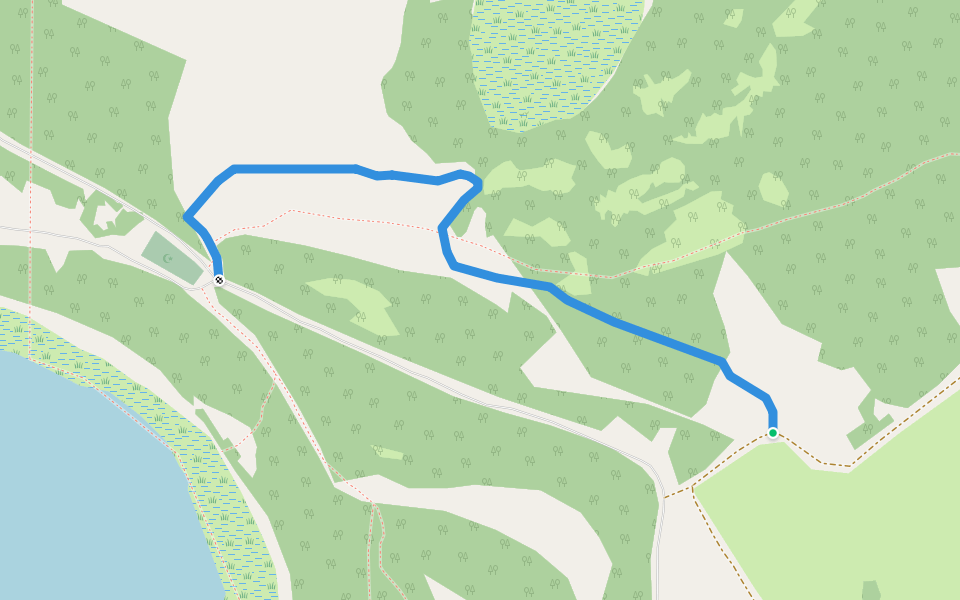 Минерализованная полоса walking route map in Metlino