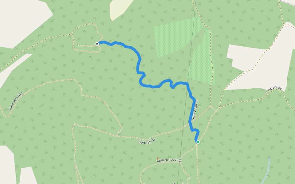 Trail 2 calzini walking route map in Palazzina