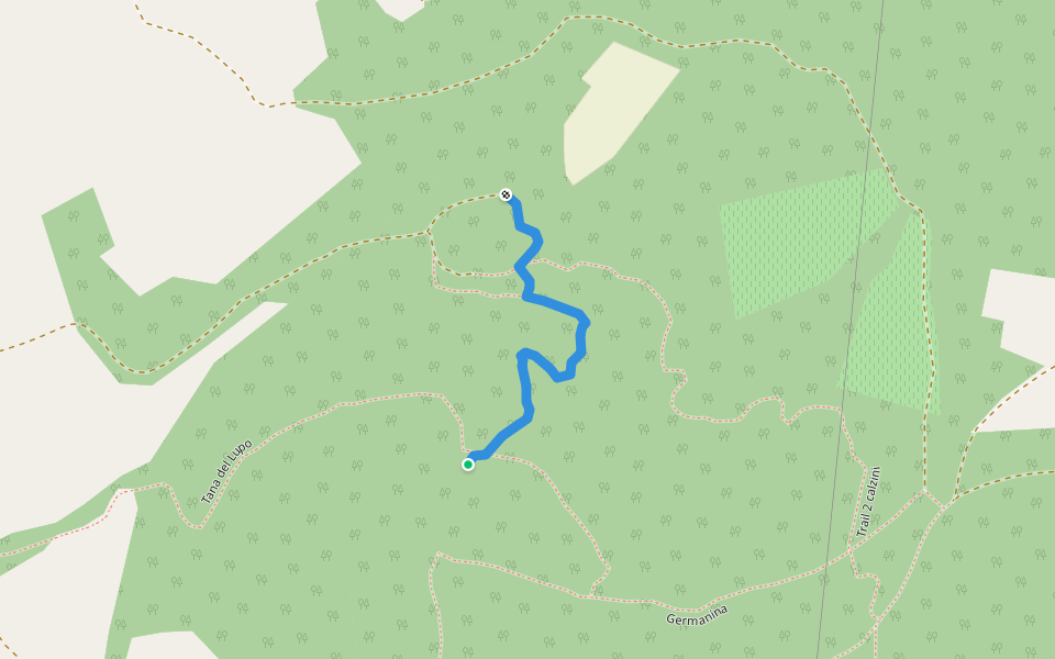 Tana del Lupo 2k17 walking route map in Palazzina