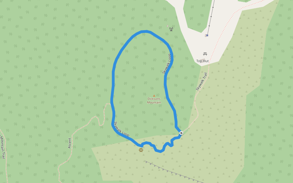 Skywalk Loop walking route map in Cobden