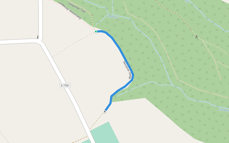 Siessener Steige walking route map in Deggenhausertal