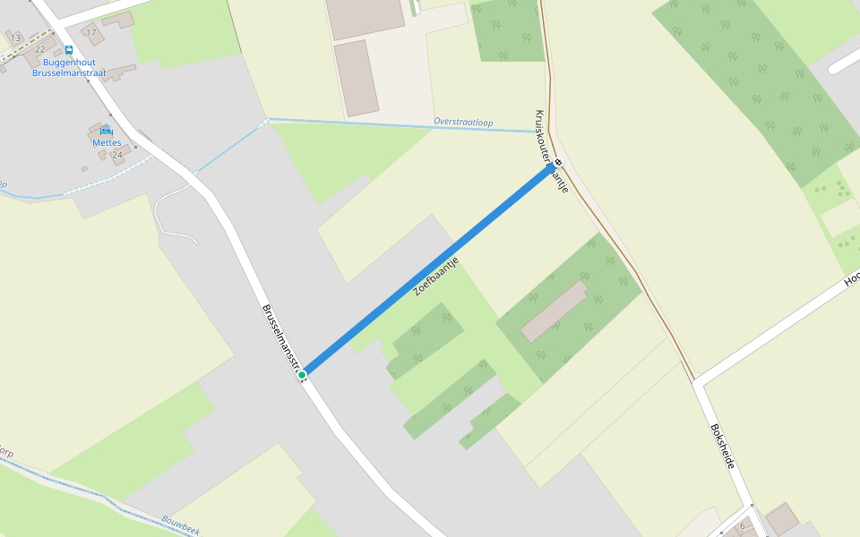 Zoefbaantje walking route map in Buggenhout