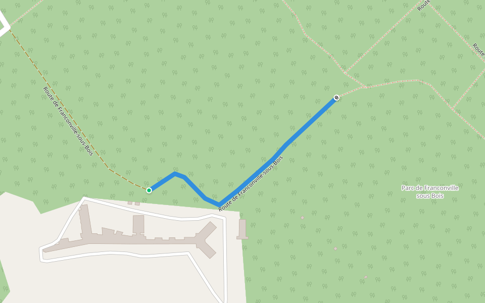 Route de Franconville-sous-Bois walking route map in Saint-Martin-du-Tertre