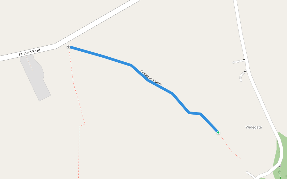 Smugglers Lane walking route map in Southgate