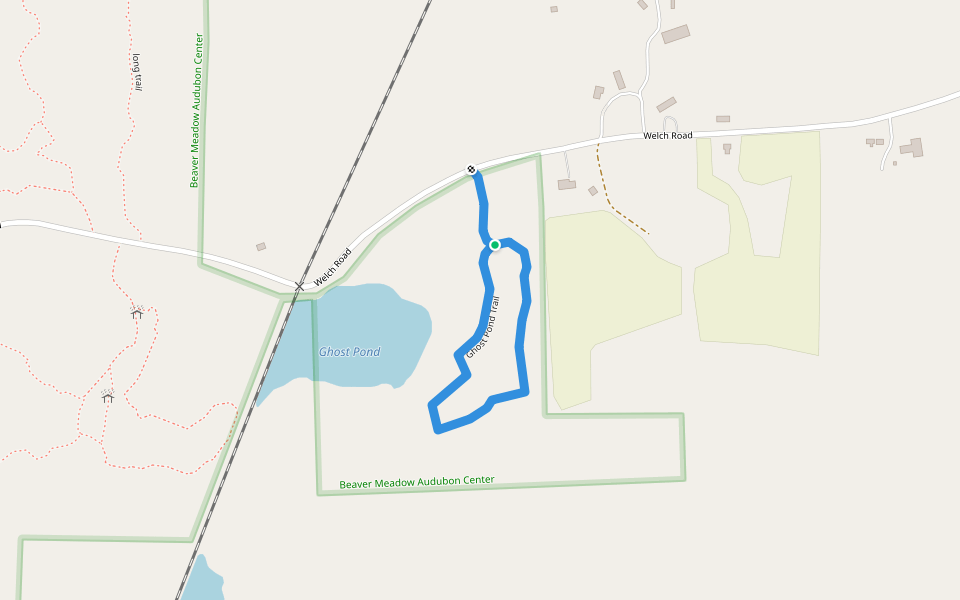 Ghost Pond Trail walking route map in Java Center