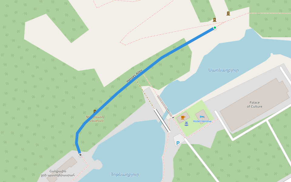 Heroes Alley walking route map in Chermug