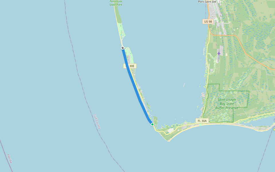 cape coast path walking route map in Port St. Joe