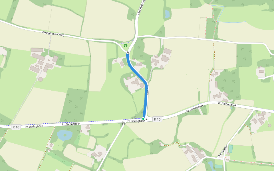 Sieringhoeker Weg walking route map in Bad Bentheim