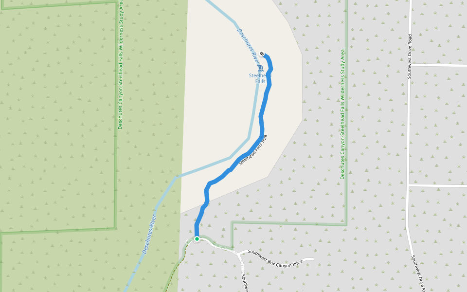 Steelhead Falls Trail walking route map in Terrebonne