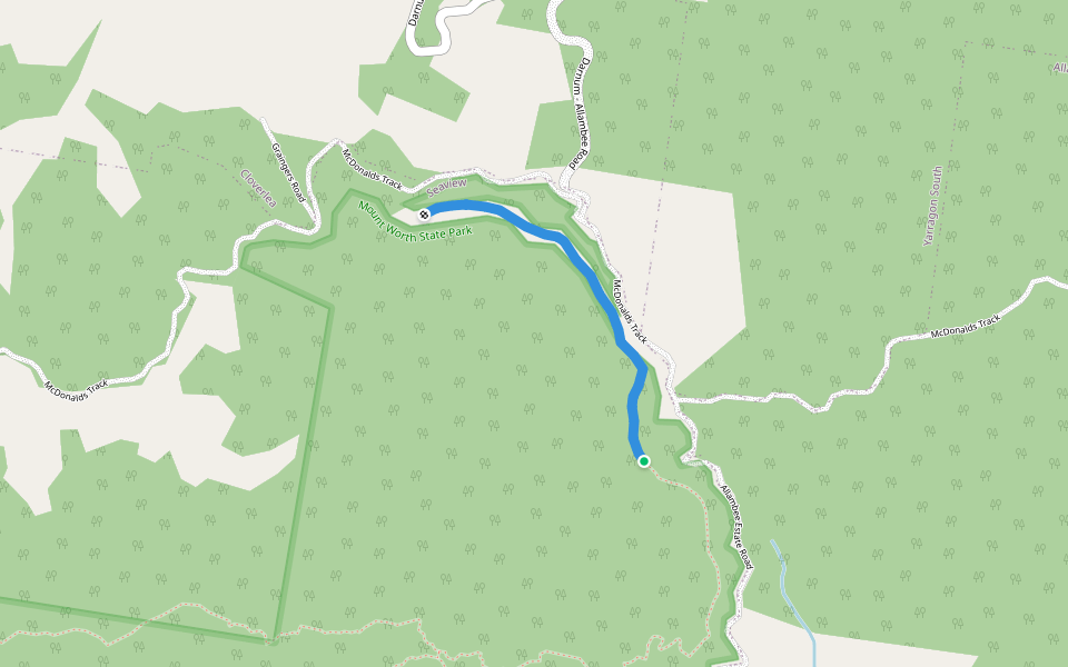 Valley Views Trail walking route map in Yarragon South