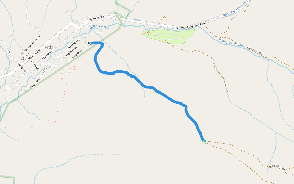 North Bald Pitkin Cutoff Trail 649 walking route map in Parlin
