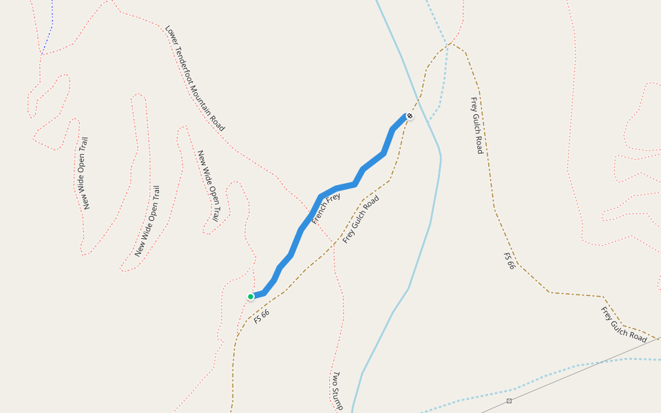 French Frey walking route map in Keystone
