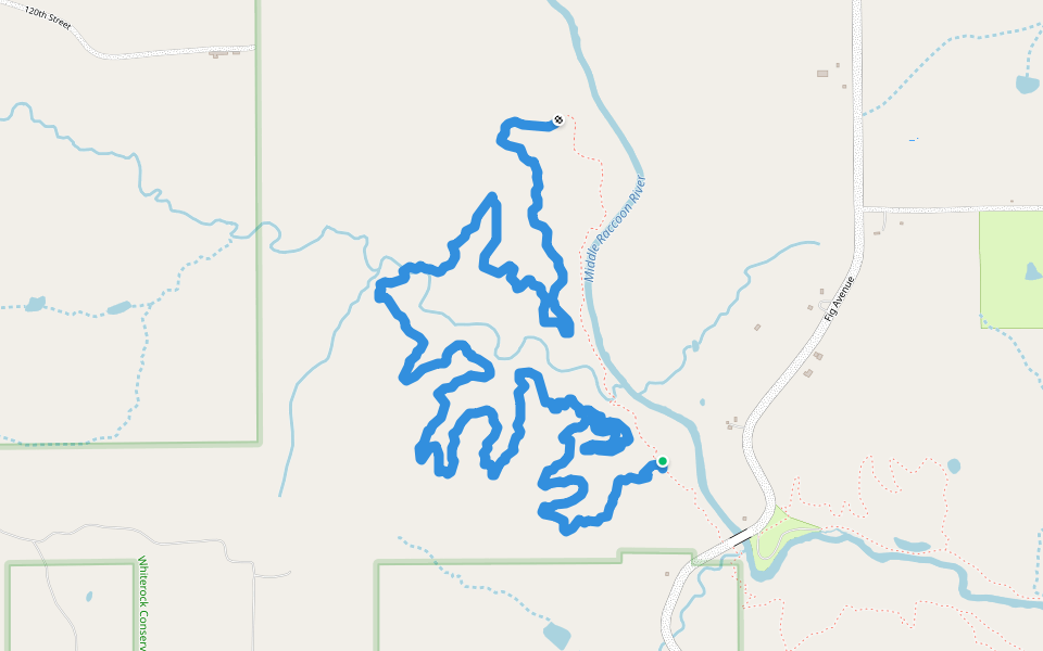 Long Creek Trail walking route map in Coon Rapids