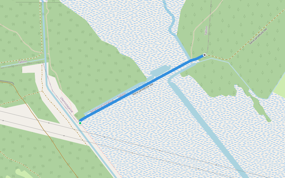 Vana-Järveküla tee walking route map in Järveküla