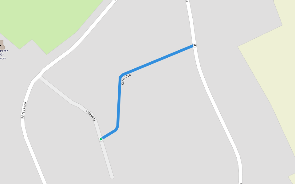 Szép utca walking route map in Zalaszentgrót