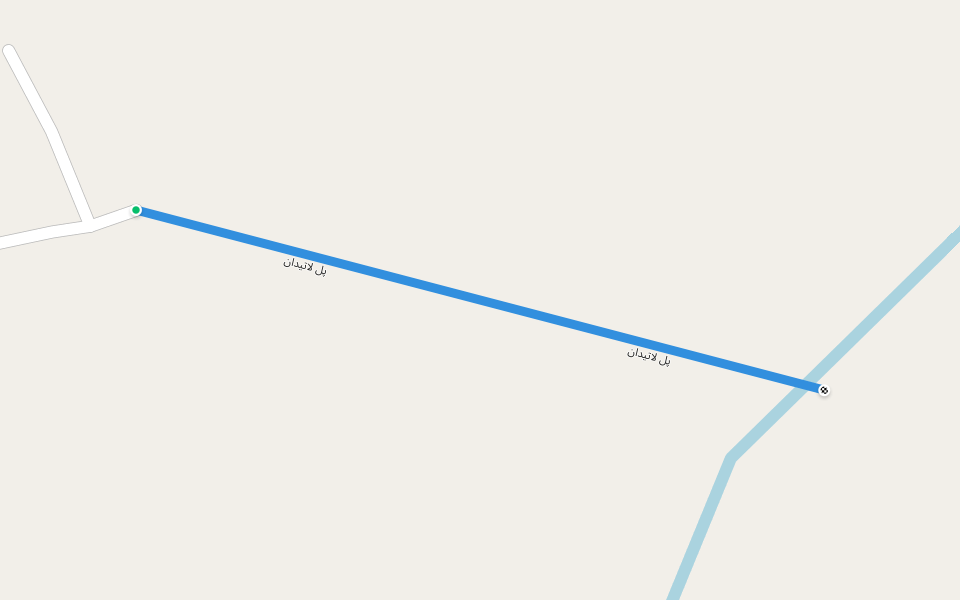 پل لاتیدان walking route map in Kish