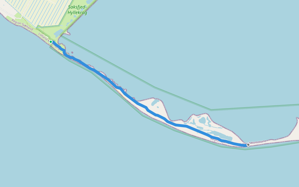 Lyttesholmvej walking route map in Rødby
