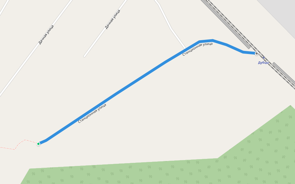Станционная улица walking route map in Efremovo