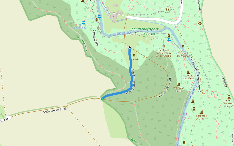 Alter Schönborner Weg walking route map in Wachau