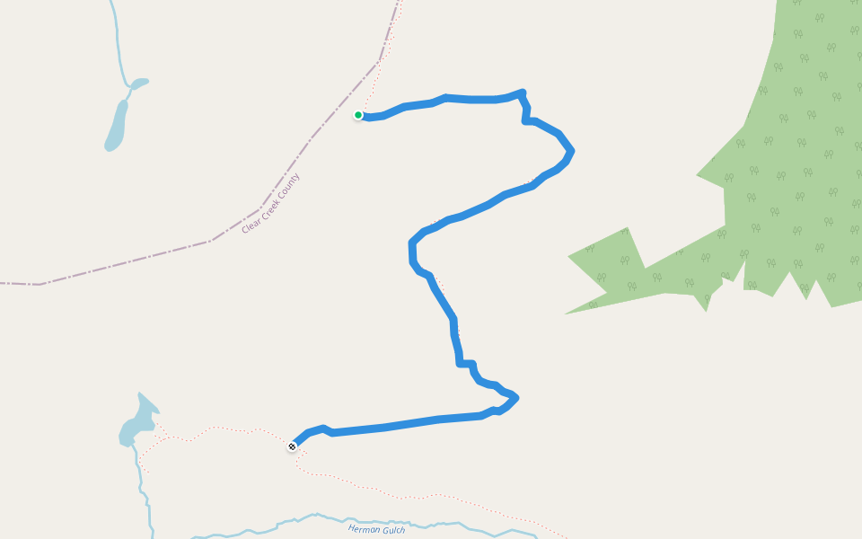Jones Pass walking route map in Empire