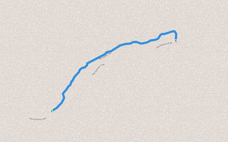 The Gully Trail walking route map in East Lyons River
