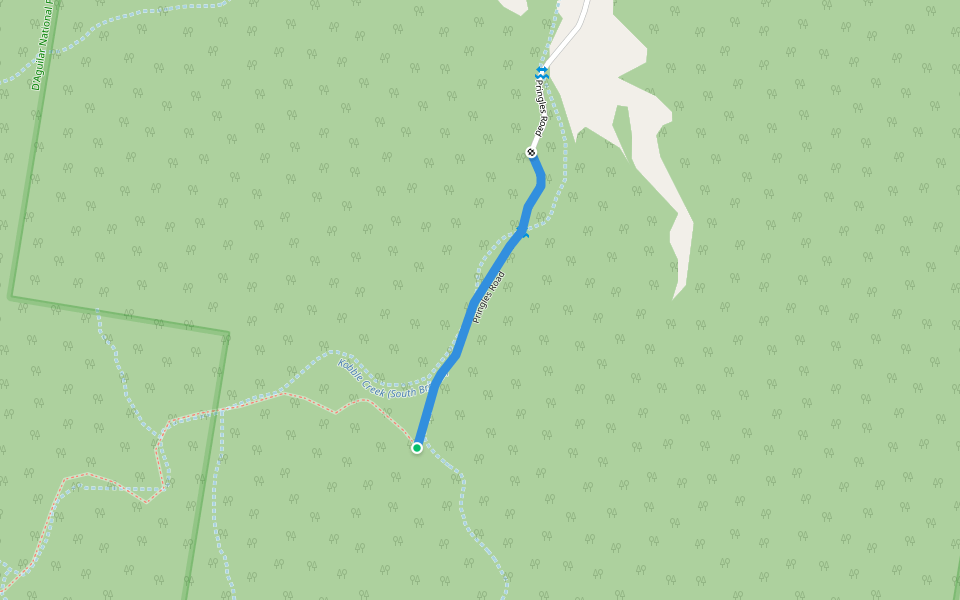 Pringles Road walking route map in Kobble Creek