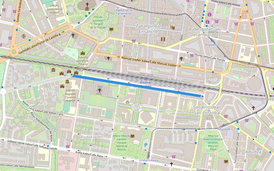 Unibertsitateko ibilbidea/Paseo de la Universidad