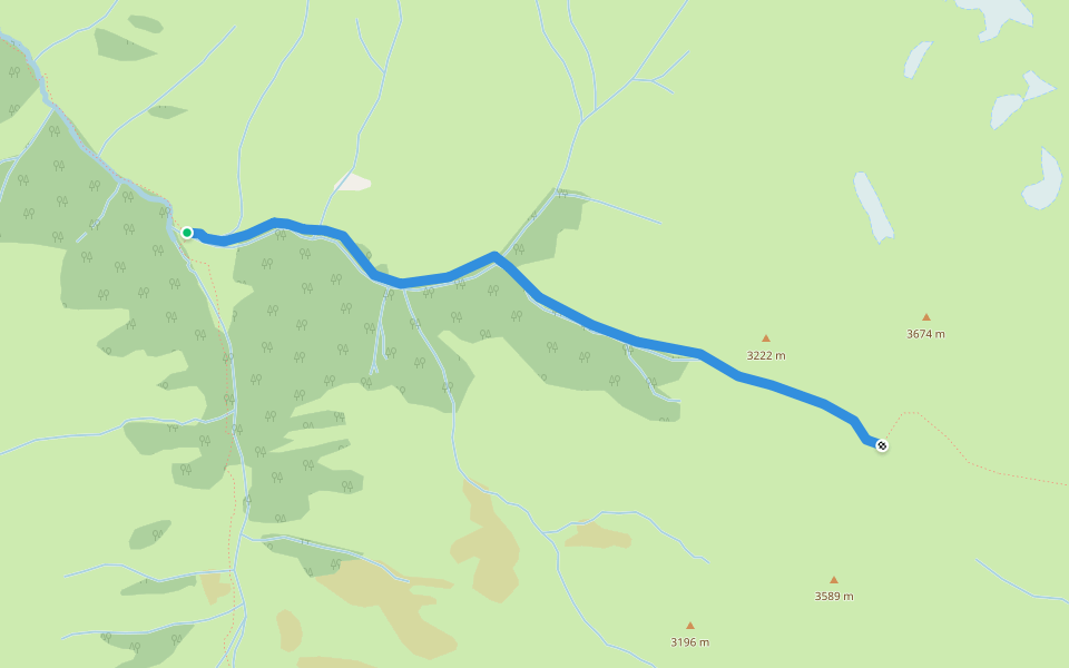 aprox. location walking route map in Akhieli