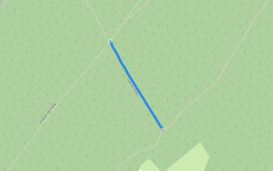Laie du Culot walking route map in Ivors