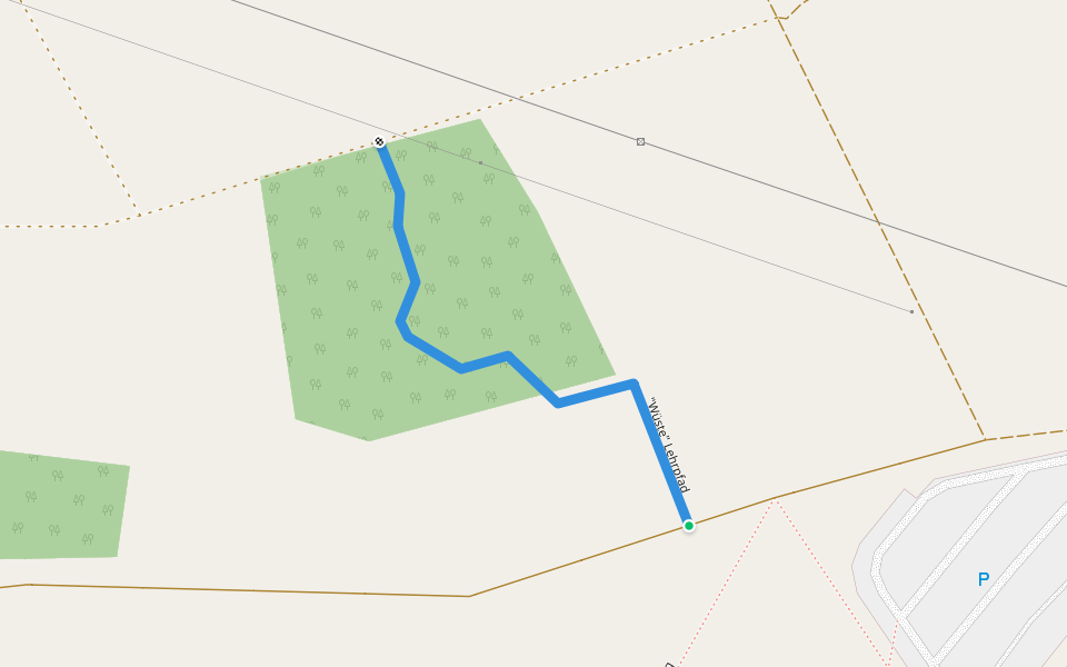 "Wüste" Lehrpfad walking route map in Dormettingen