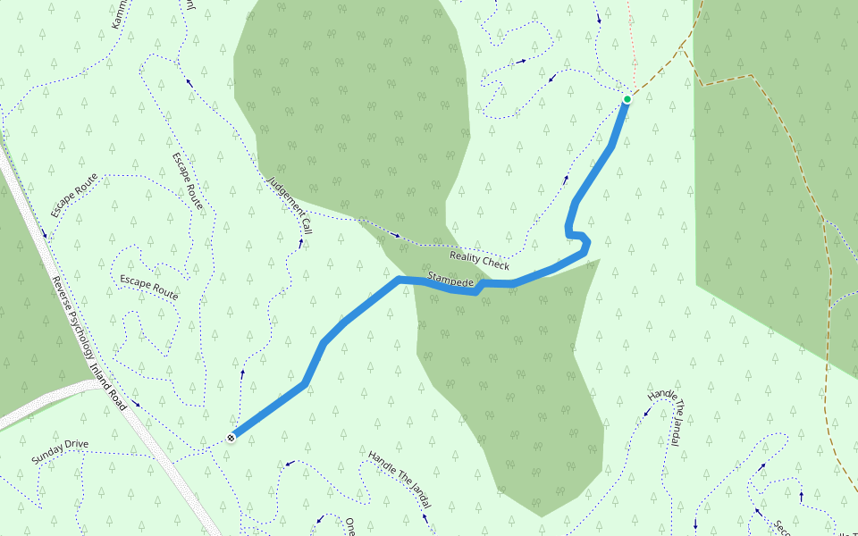 Stampede walking route map in Muriwai