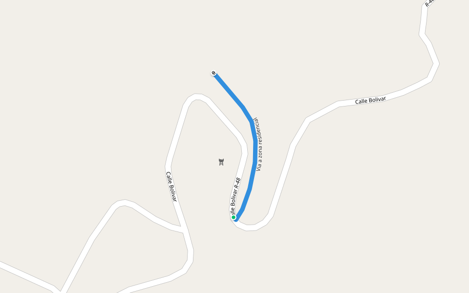 Via a zona residencial walking route map in Caracas