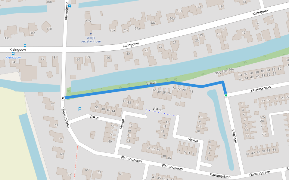Viskuil walking route map in Andijk