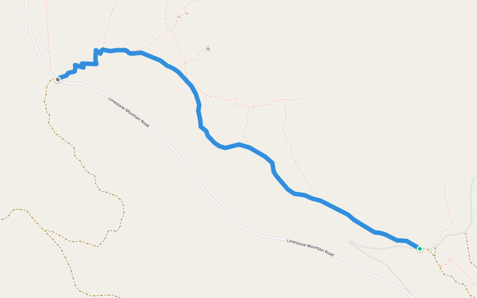 Main Wall Trail walking route map in Lander