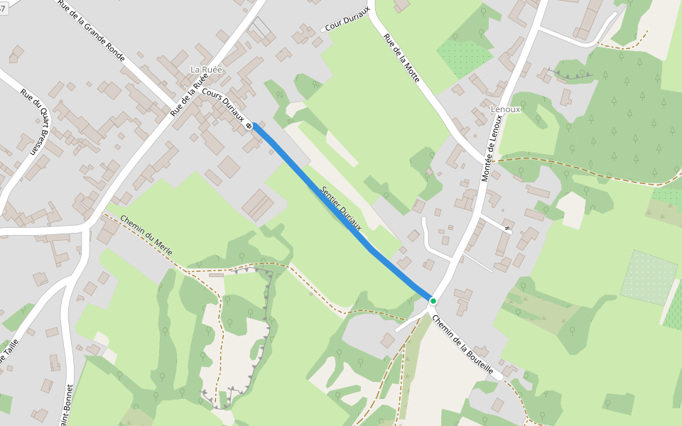 Sentier Duriaux walking route map in Laives