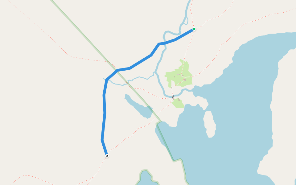 Piilolan polun uusi linjaus walking route map in Inari